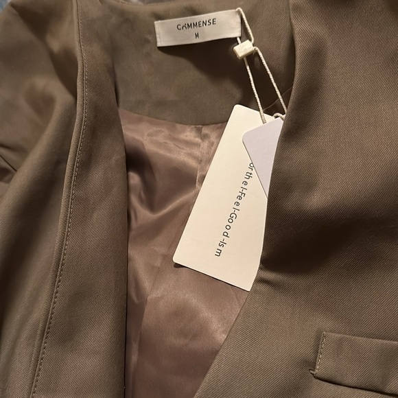 NWT Commense Taupe Blazer Jacket Size Medium Career Wear - Picture 3 of 3